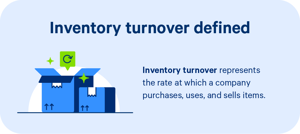 The definition of inventory turnover 