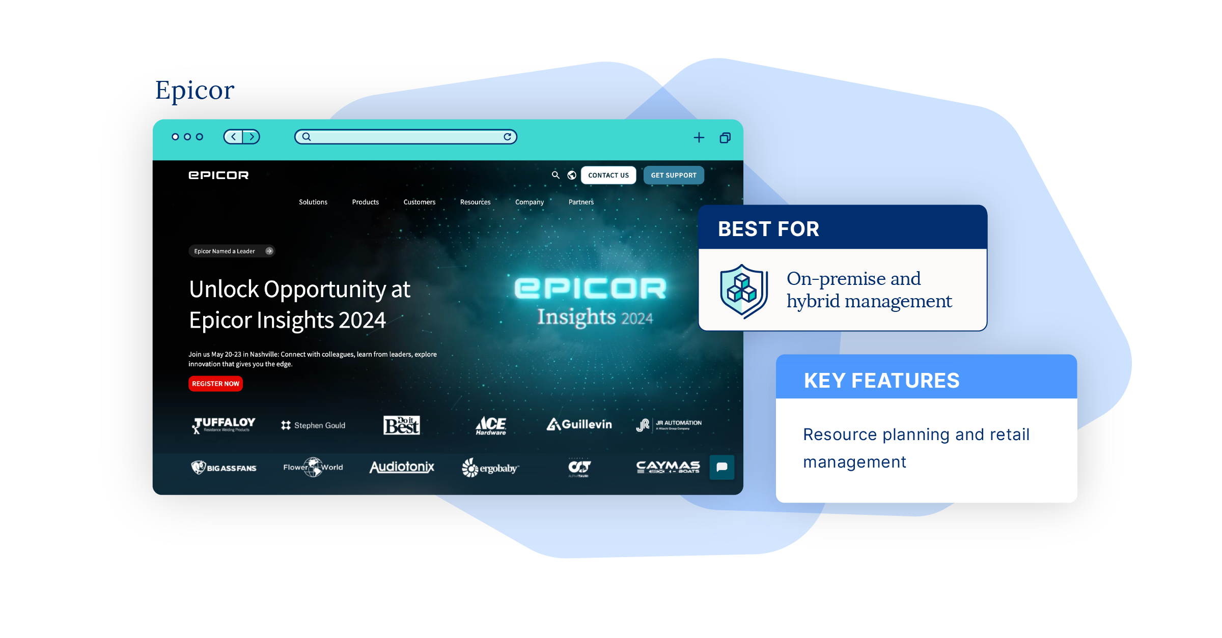 image of the epicor homepage