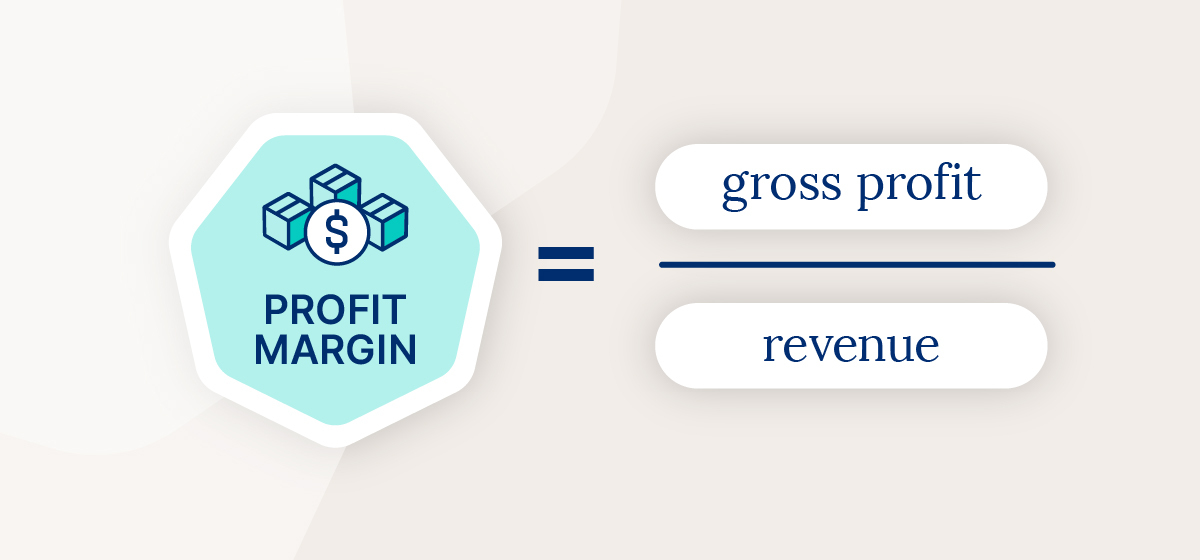 Profit margin is gross profit divided by revenue.