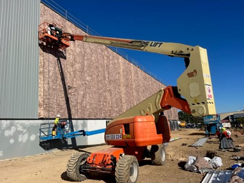 Crane on construction site